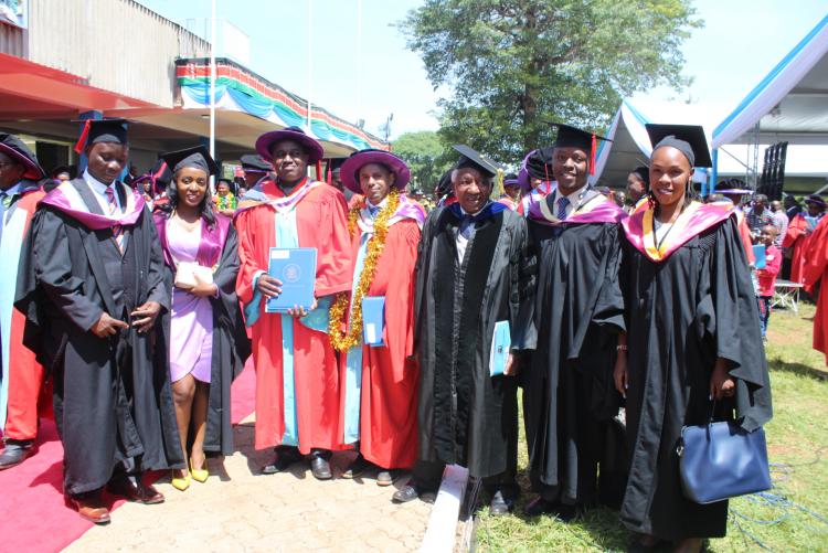 Director ICCA, Prof. Shem Wandiga group Photo with ICCA Graduants during the 62nd Graduation Ceremony.